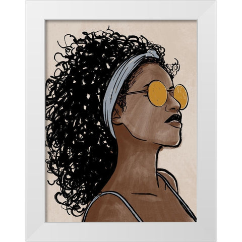 Fierce Model 1 White Modern Wood Framed Art Print by Prime, Marcus