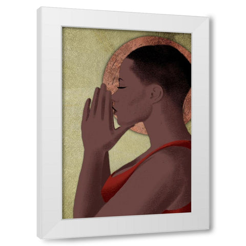 Praying Goddess 1 White Modern Wood Framed Art Print by Prime, Marcus