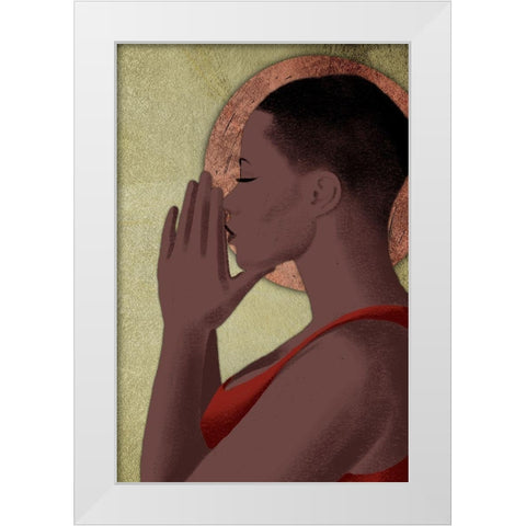 Praying Goddess 1 White Modern Wood Framed Art Print by Prime, Marcus