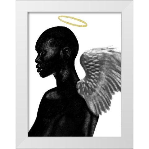 Guardian Angel White Modern Wood Framed Art Print by Prime, Marcus
