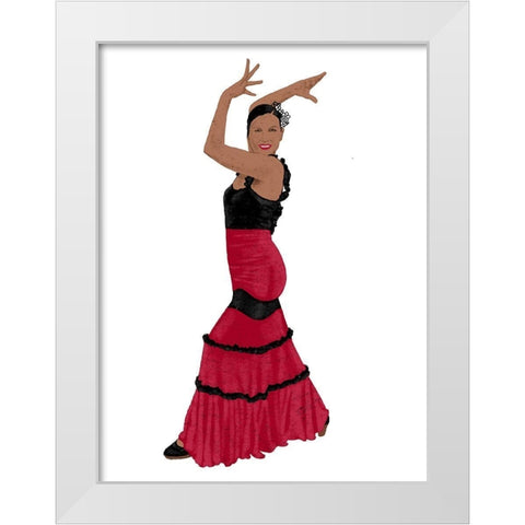 Flamingo Dancer 2 White Modern Wood Framed Art Print by Prime, Marcus