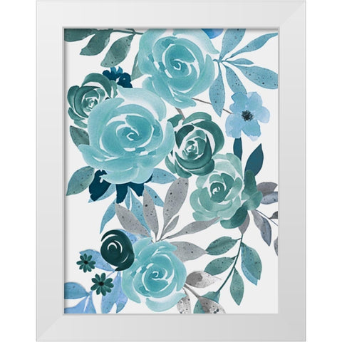 Floral Growth 1 White Modern Wood Framed Art Print by Prime, Marcus