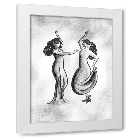 Dancing Friends 2 White Modern Wood Framed Art Print by Prime, Marcus