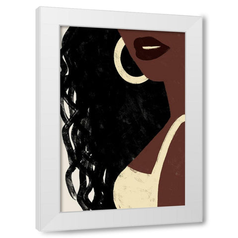 Black Goddess White Modern Wood Framed Art Print by Prime, Marcus