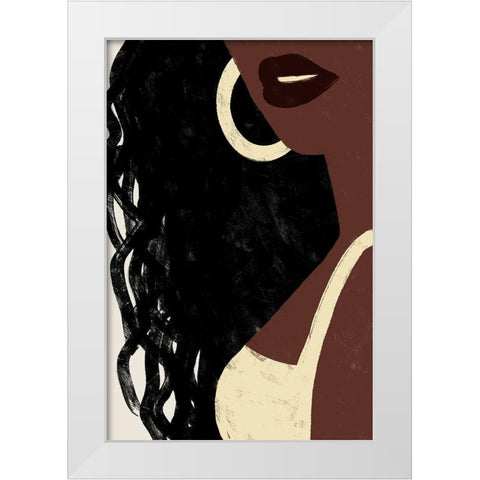 Black Goddess White Modern Wood Framed Art Print by Prime, Marcus
