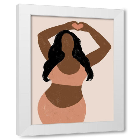 Love Yourself White Modern Wood Framed Art Print by Prime, Marcus