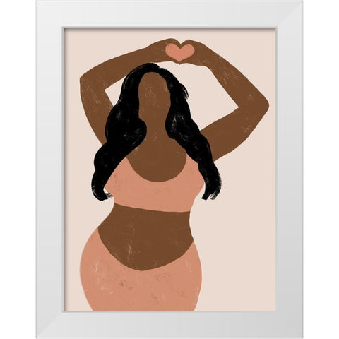 Love Yourself White Modern Wood Framed Art Print by Prime, Marcus