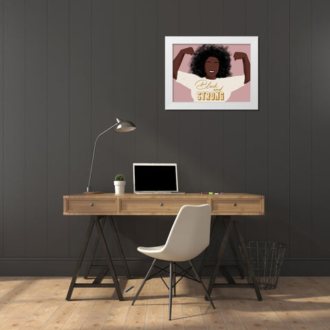 Black And Strong White Modern Wood Framed Art Print by Prime, Marcus