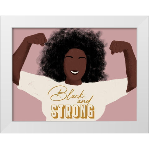 Black And Strong White Modern Wood Framed Art Print by Prime, Marcus