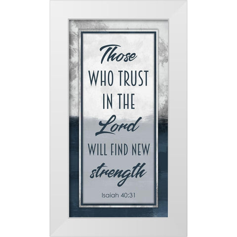 Trust and Strength White Modern Wood Framed Art Print by Prime, Marcus