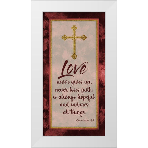 Endure All White Modern Wood Framed Art Print by Prime, Marcus