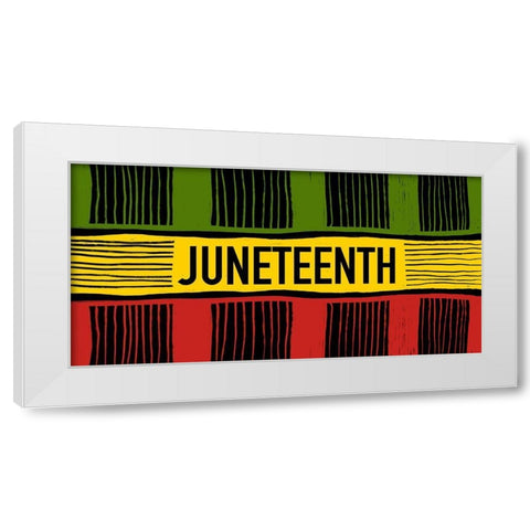 Juneteenth Cloth White Modern Wood Framed Art Print by Prime, Marcus