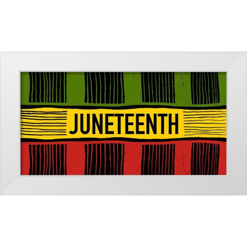 Juneteenth Cloth White Modern Wood Framed Art Print by Prime, Marcus