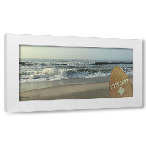 Watchful Lifeguard 1 White Modern Wood Framed Art Print by Prime, Marcus