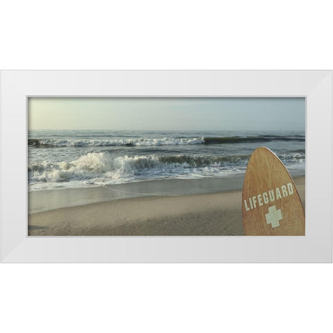 Watchful Lifeguard 1 White Modern Wood Framed Art Print by Prime, Marcus