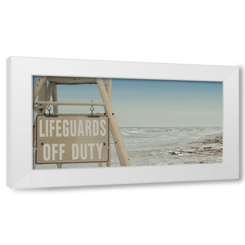 Watchful Lifeguard 2 White Modern Wood Framed Art Print by Prime, Marcus
