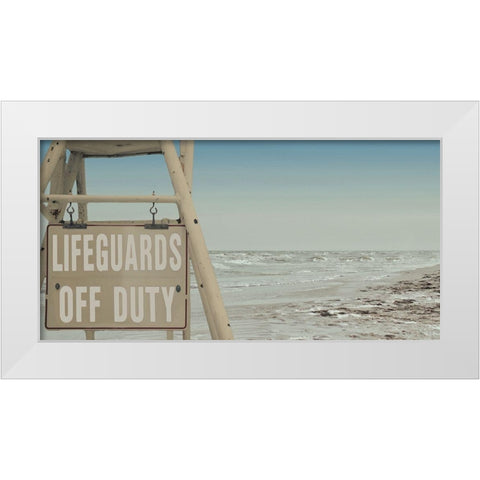 Watchful Lifeguard 2 White Modern Wood Framed Art Print by Prime, Marcus