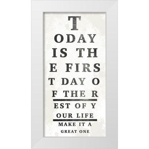 First Great Day 1 White Modern Wood Framed Art Print by Prime, Marcus