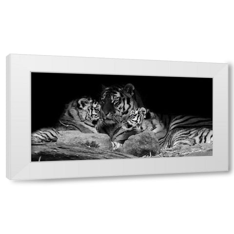 Strong Family 1 White Modern Wood Framed Art Print by Prime, Marcus