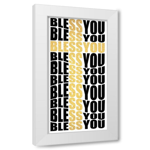 Bless You White Modern Wood Framed Art Print by Prime, Marcus