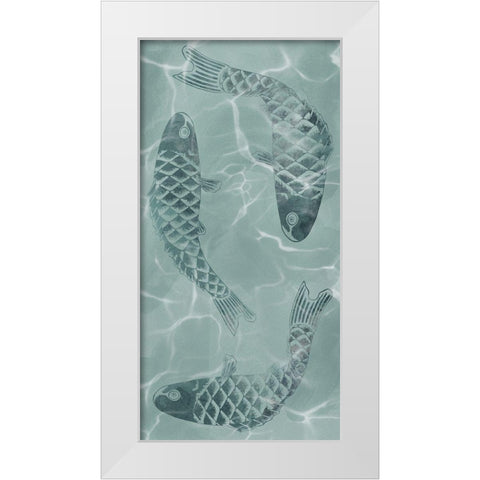 Koi Friends White Modern Wood Framed Art Print by Prime, Marcus