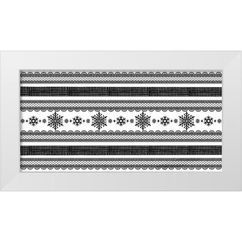 Winter Pattern White Modern Wood Framed Art Print by Prime, Marcus