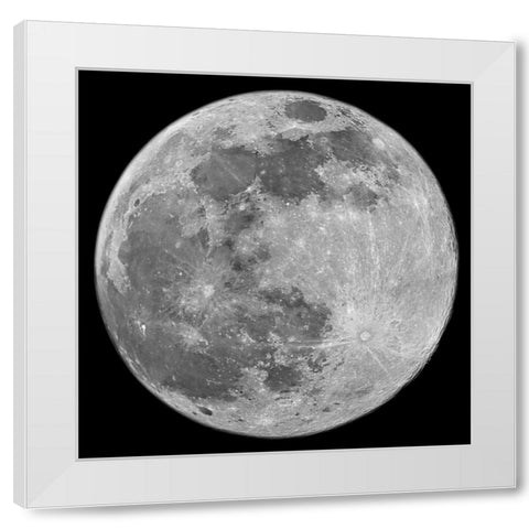 To The Moon 3 White Modern Wood Framed Art Print by Prime, Marcus