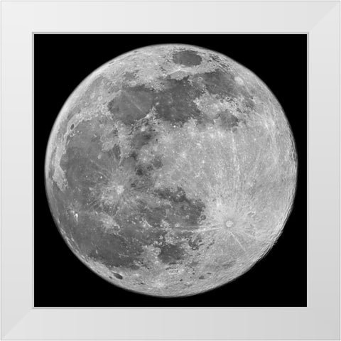 To The Moon 3 White Modern Wood Framed Art Print by Prime, Marcus