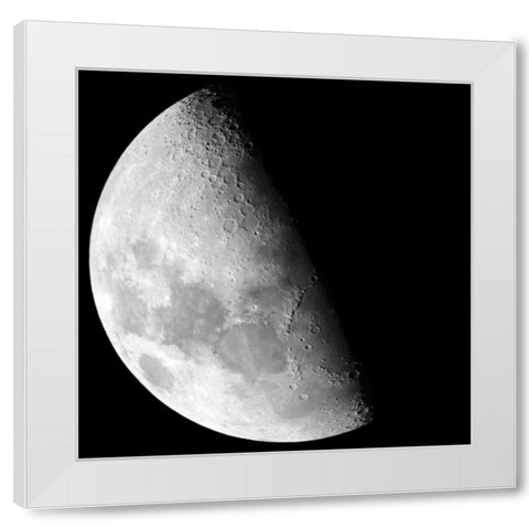 Half Way To The Moon White Modern Wood Framed Art Print by Prime, Marcus