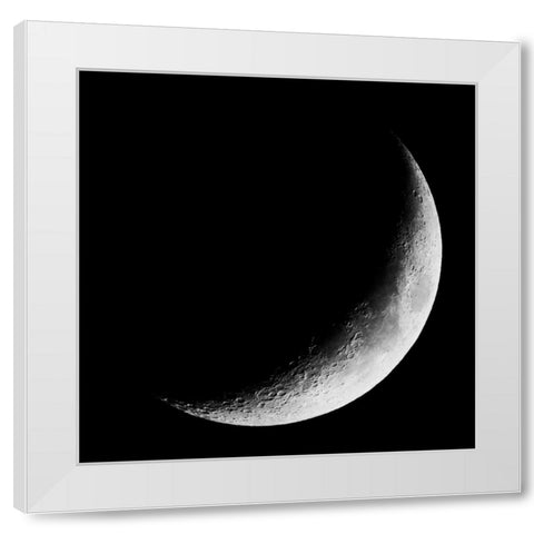 Dark Side Of The Moon White Modern Wood Framed Art Print by Prime, Marcus