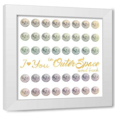 Outer Space And Back 1 White Modern Wood Framed Art Print by Prime, Marcus