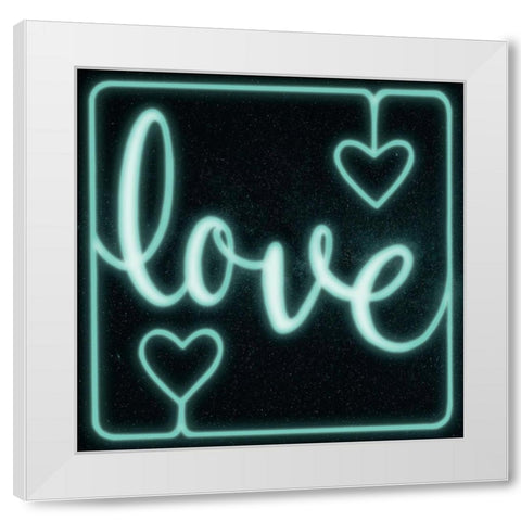 Space Love White Modern Wood Framed Art Print by Prime, Marcus