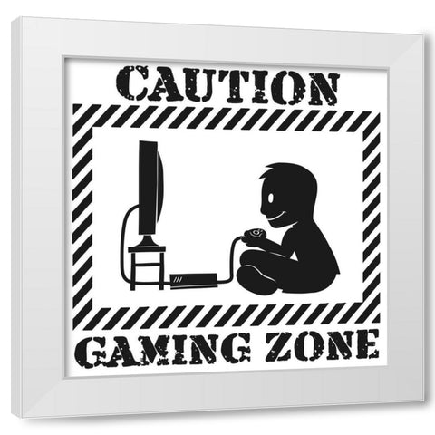 Gaming Zone White Modern Wood Framed Art Print by Prime, Marcus