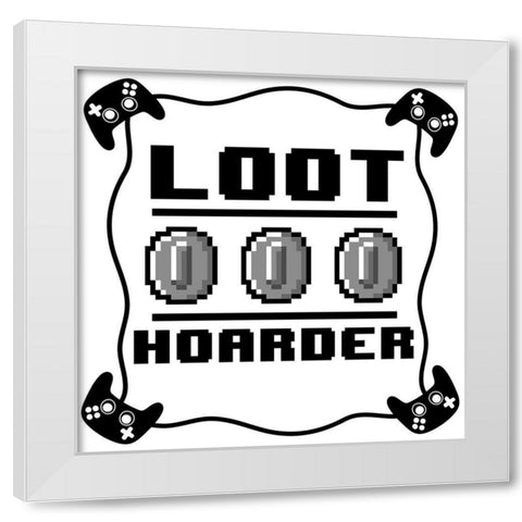 Loot Hoarder White Modern Wood Framed Art Print by Prime, Marcus