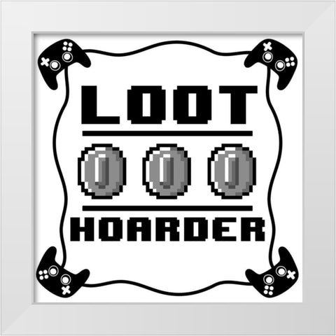 Loot Hoarder White Modern Wood Framed Art Print by Prime, Marcus