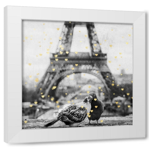 Paris Love 1 White Modern Wood Framed Art Print by Prime, Marcus