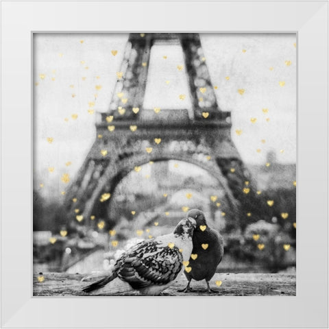 Paris Love 1 White Modern Wood Framed Art Print by Prime, Marcus