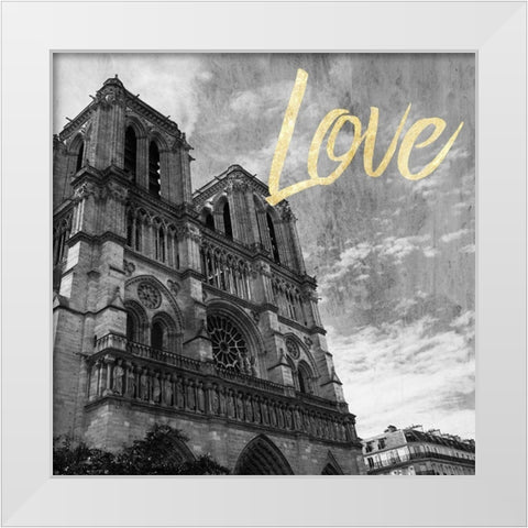 Paris Love 3 White Modern Wood Framed Art Print by Prime, Marcus