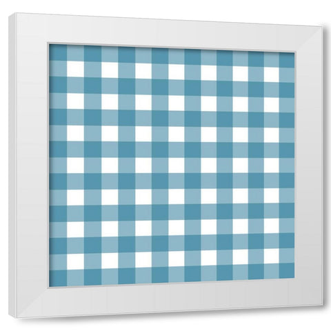 Gingham Pattern 3 White Modern Wood Framed Art Print by Prime, Marcus