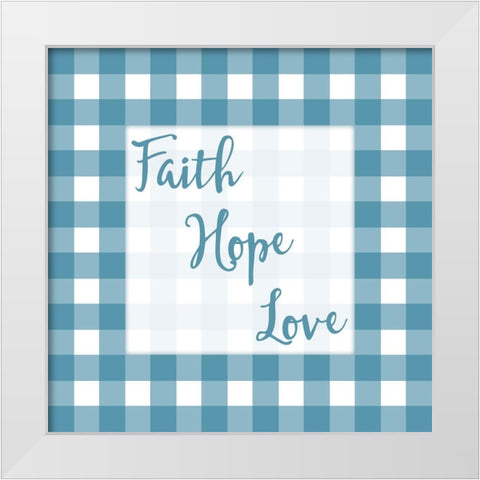 Gingham Quotes 3 White Modern Wood Framed Art Print by Prime, Marcus