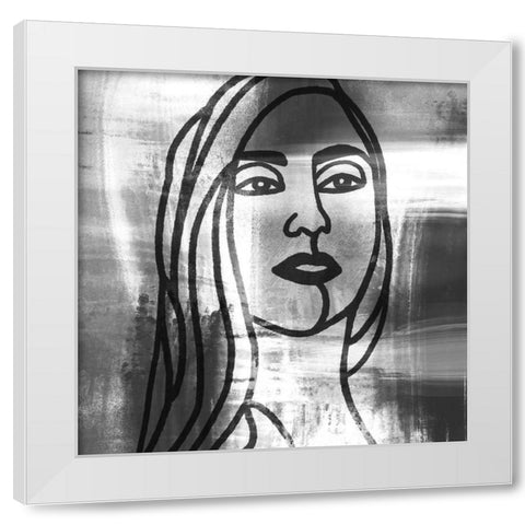 Mademoiselle 4 White Modern Wood Framed Art Print by Prime, Marcus