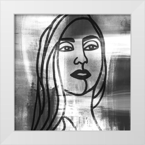 Mademoiselle 4 White Modern Wood Framed Art Print by Prime, Marcus
