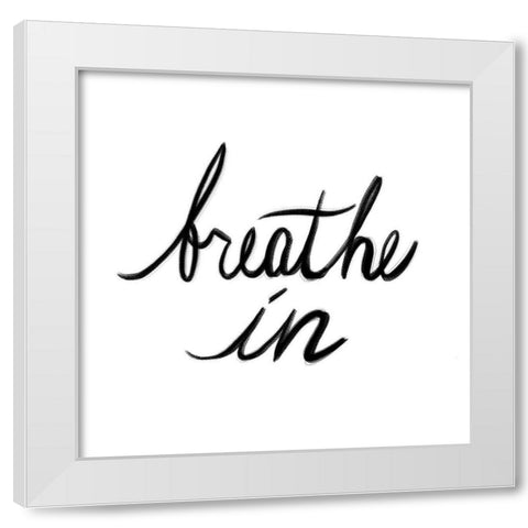 Breathe In White Modern Wood Framed Art Print by Prime, Marcus