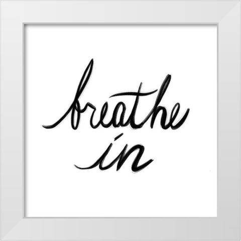 Breathe In White Modern Wood Framed Art Print by Prime, Marcus