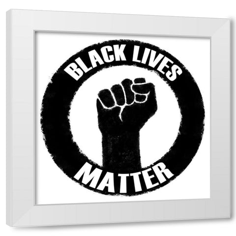BLM Movement 3 White Modern Wood Framed Art Print by Prime, Marcus