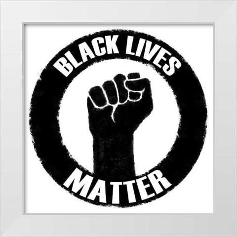 BLM Movement 3 White Modern Wood Framed Art Print by Prime, Marcus