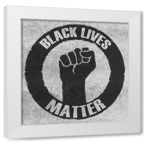 BLM Movement 1 White Modern Wood Framed Art Print by Prime, Marcus