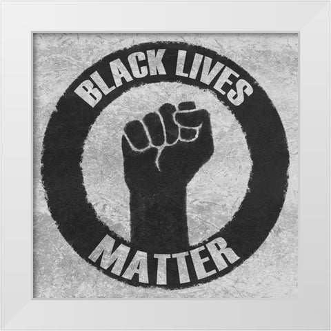BLM Movement 1 White Modern Wood Framed Art Print by Prime, Marcus
