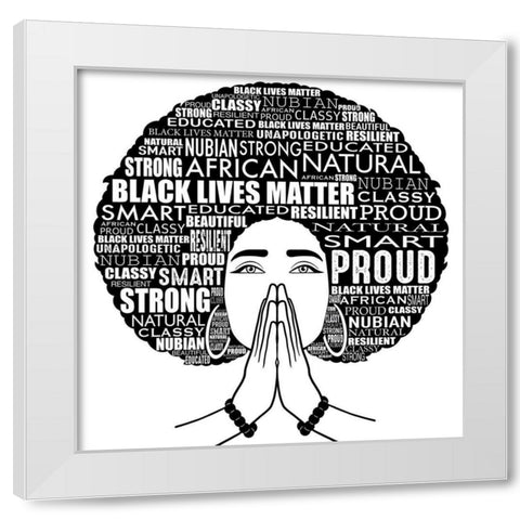 Nubian Queen White Modern Wood Framed Art Print by Prime, Marcus