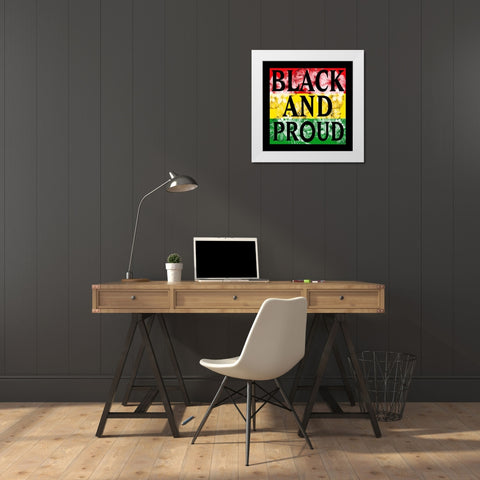 Flower Black and Proud White Modern Wood Framed Art Print by Prime, Marcus